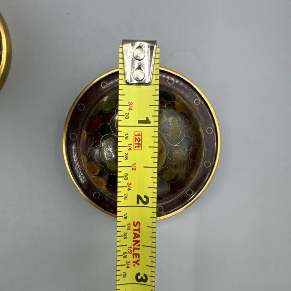 Elegant 8.5” VNT Chinese Thousand Flower Millefleur Cloisonne Brass Ginger Jar